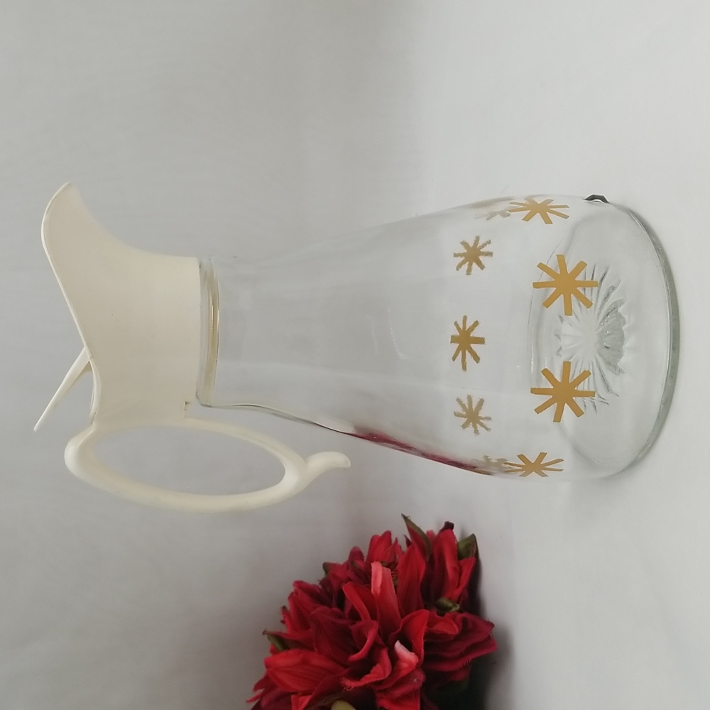 Log Cabin Mid Century Starburst Syrup Pitcher